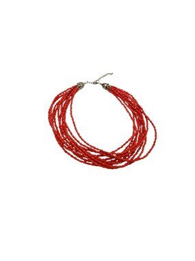 Desert Rose Trading Red 10 Layer Beaded Necklace Statement Southwestern Jewelry